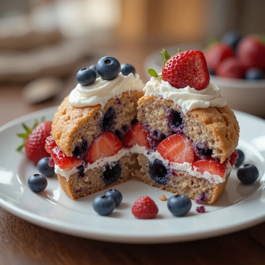 Blueberry Muffin Strawberry Shortcake