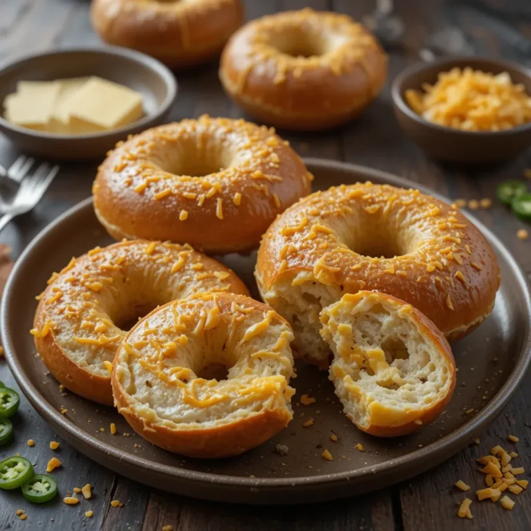 Cheddar Jalapeño Bagels Sourdough
