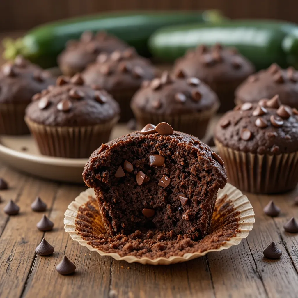Chocolate Zucchini Muffins