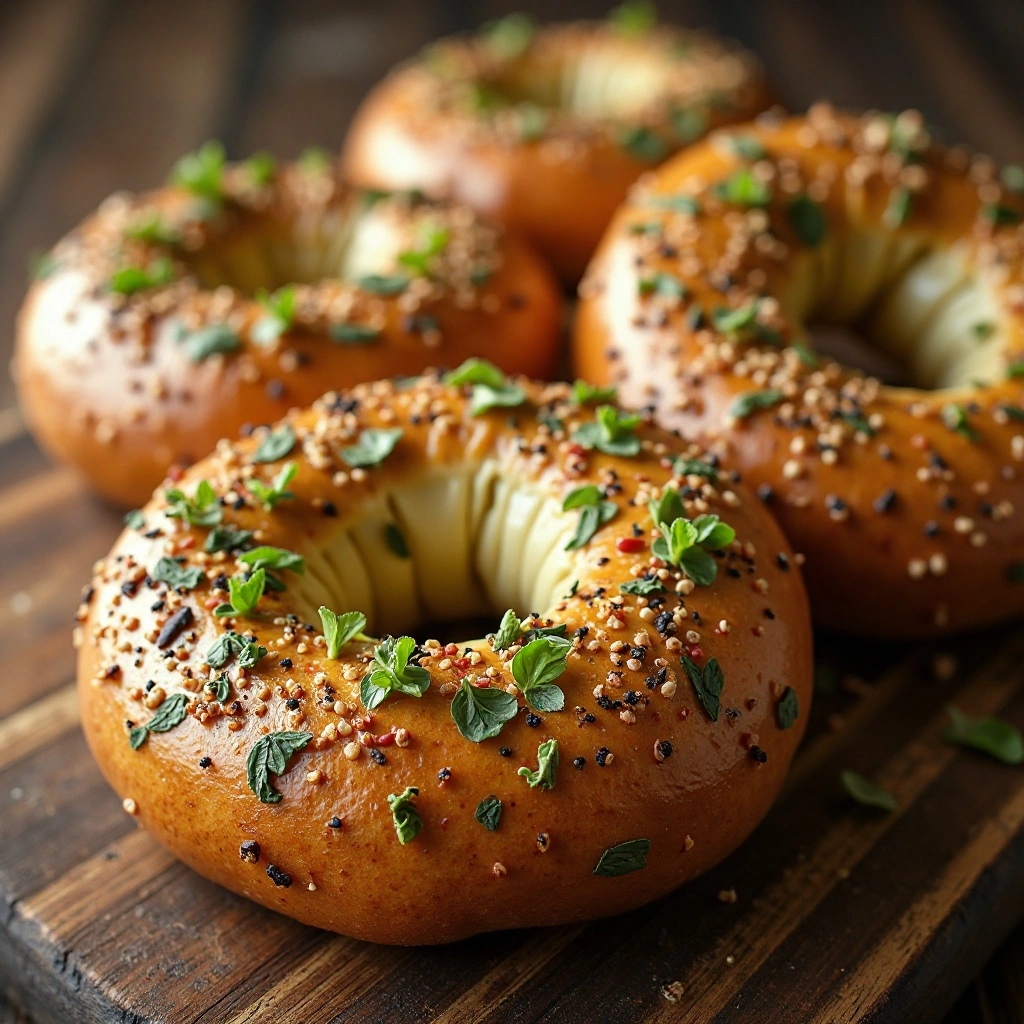 Garlic Herb Bagels