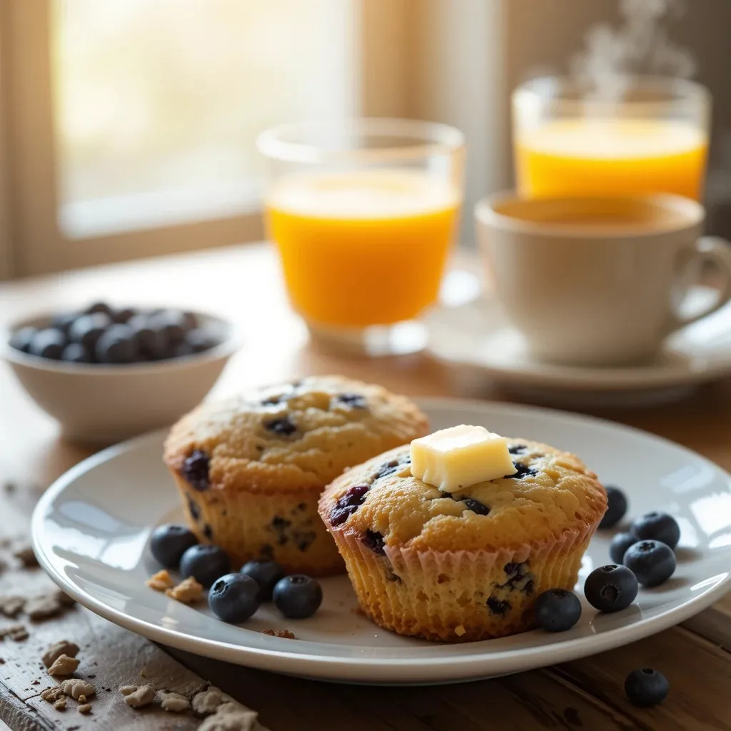 Sourdough Blueberry Muffins