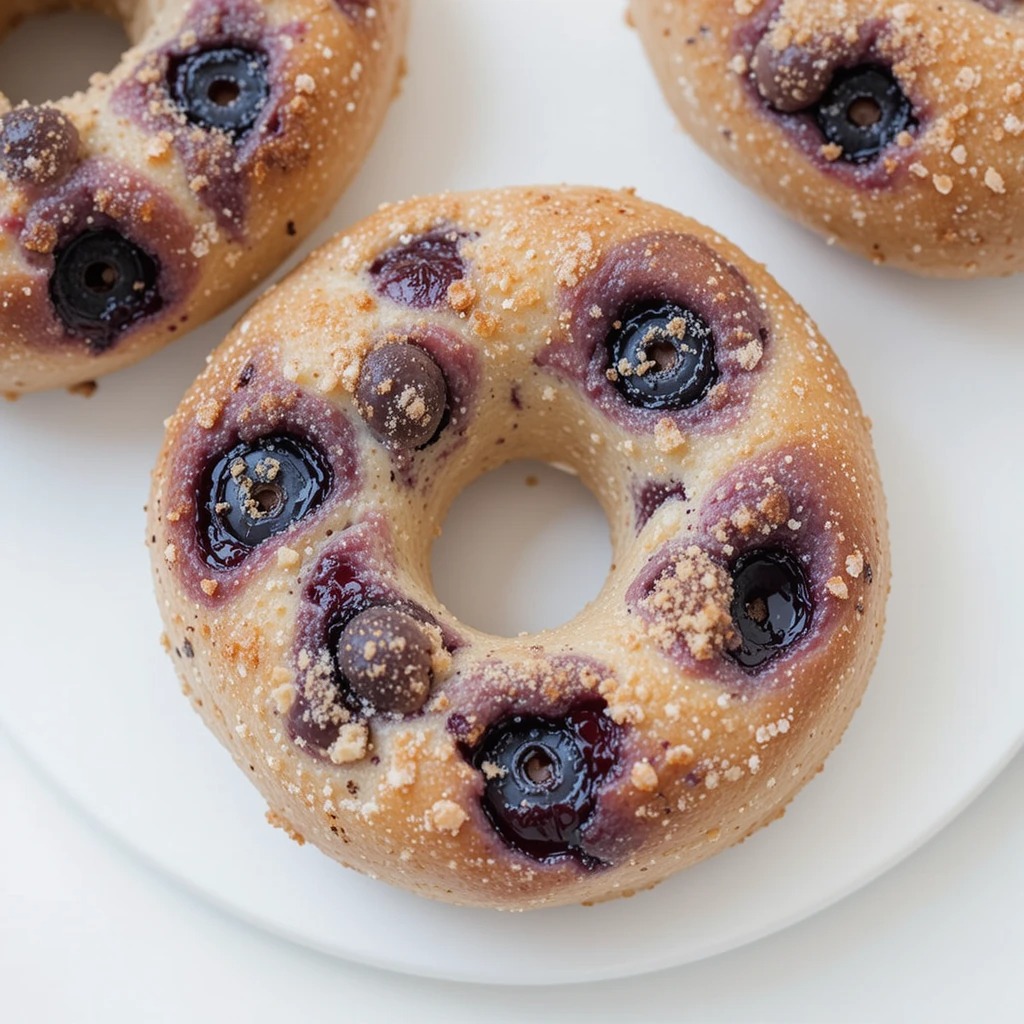 Sourdough Discard Blueberry Bagels
