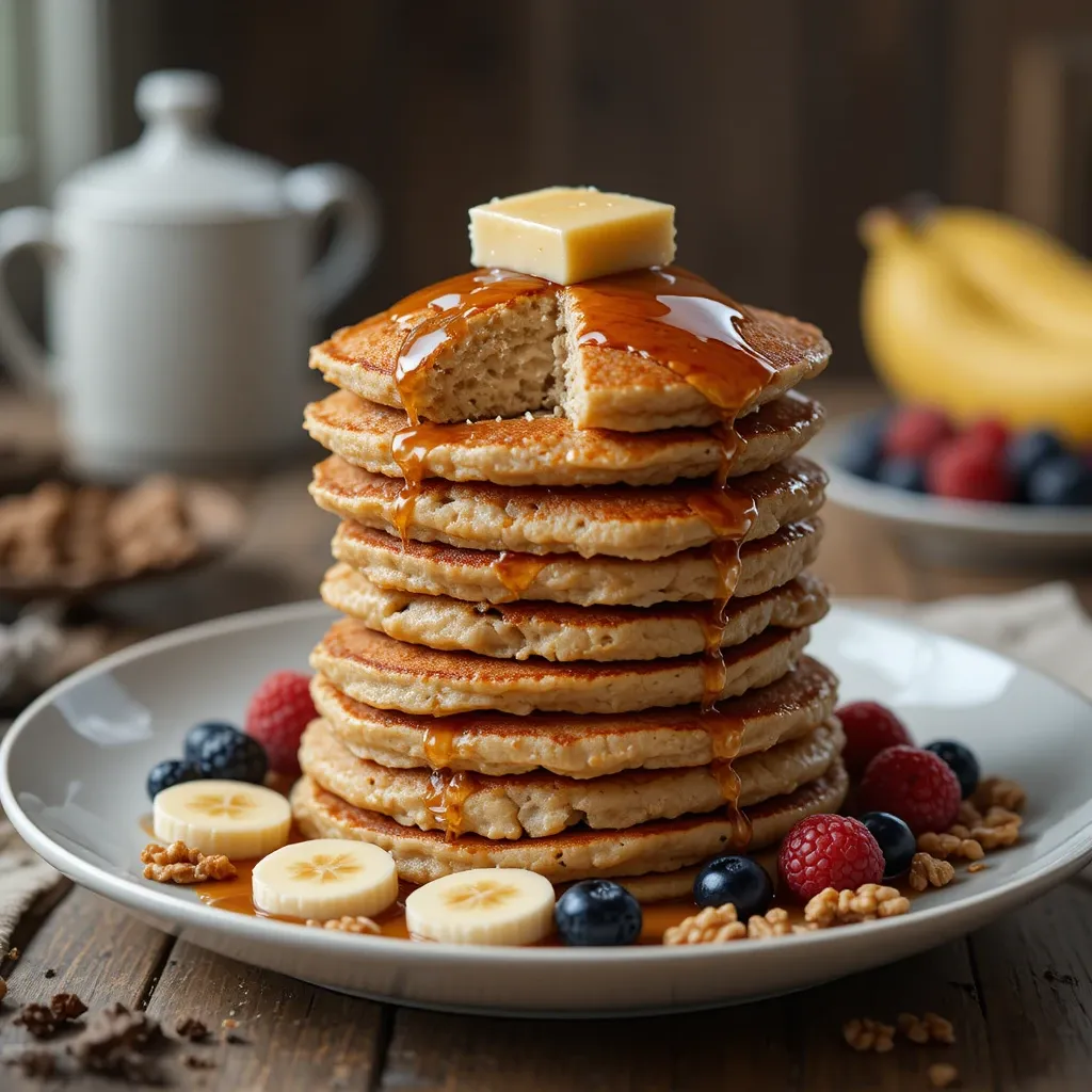 Sourdough Discard Oatmeal Pancakes