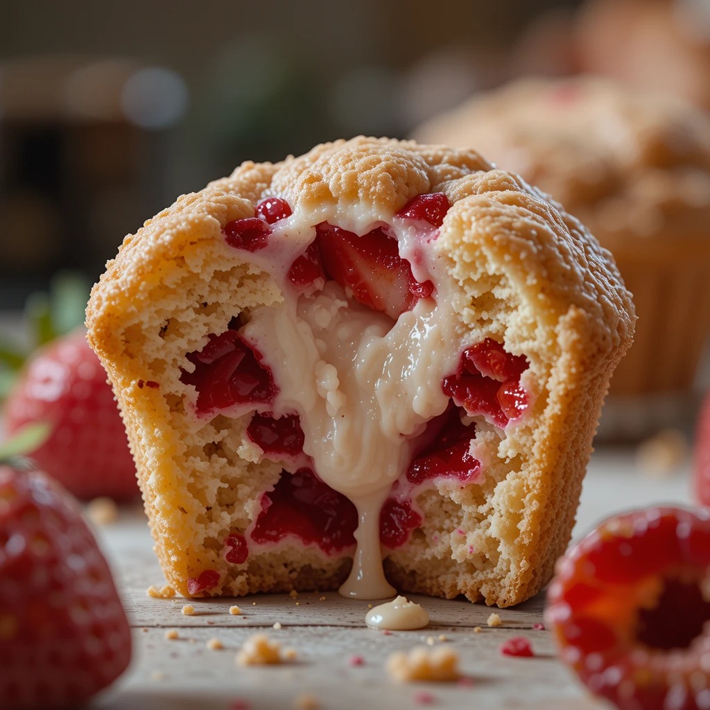 Strawberry Cheesecake Muffins