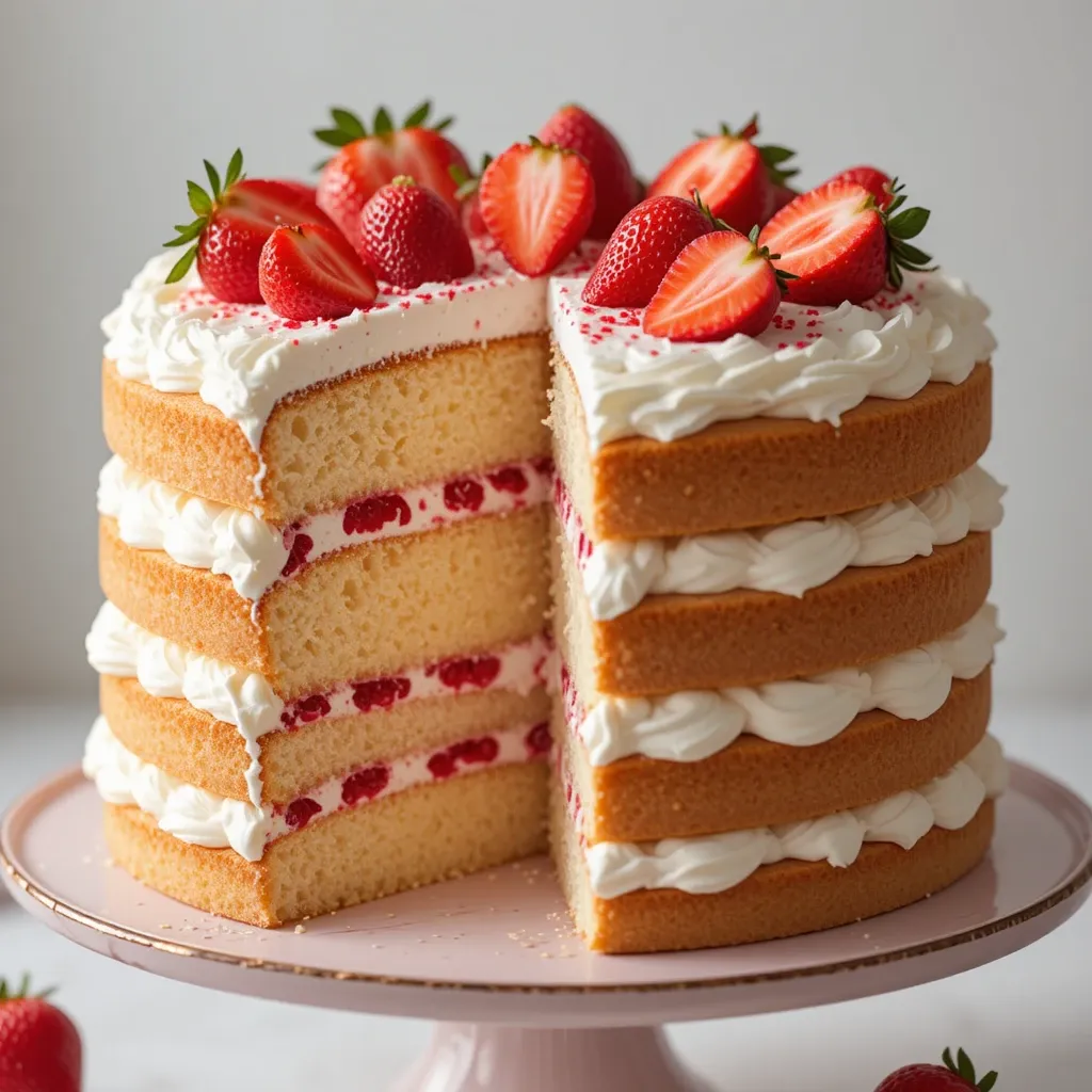 Strawberry Shortcake Birthday Cake
